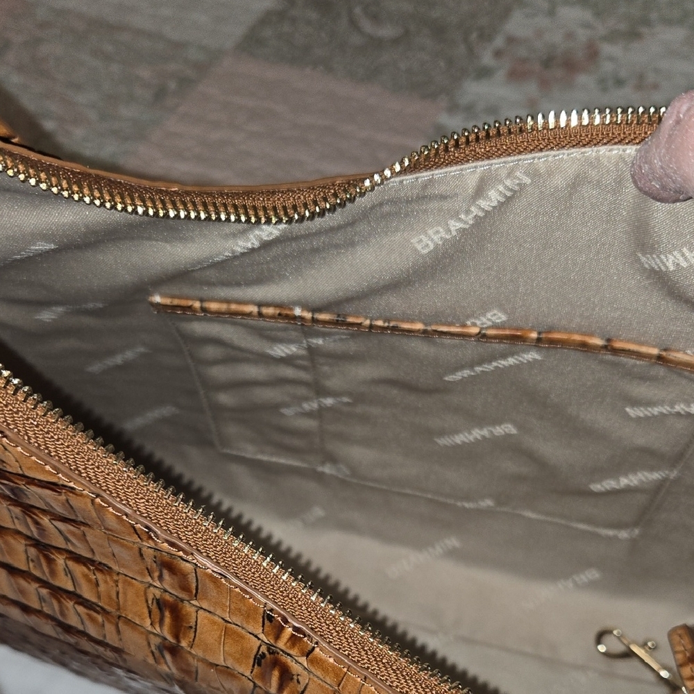BRAHMIN TABITHA Shoulder Bag In LUGGAGE BROWN LEONTYNE. NWT - Picture 11 of 15